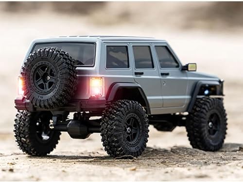 Image of KIZJORYA 1 /18 Four Wheel Drive Remote Control Rock Crawler 8562-C8809 Rc Multi-Terrain Off Road Car 3Speed Motor Esc Servo Light System Battery (Grey)