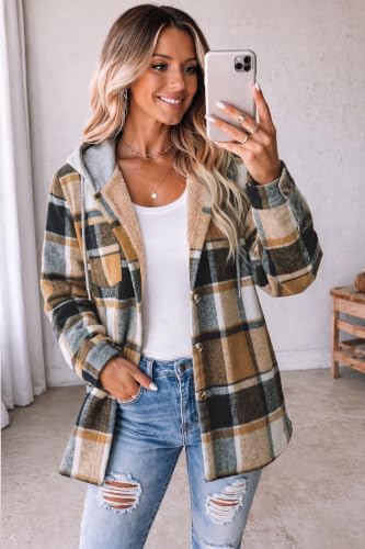 Zeagoo Womens Casual Flannel Shacket Warm Plaid Coat - image 5