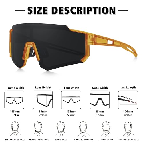 image for STORYCOAST Polarized Sports Sunglasses for Men Women,Driving Fishing C