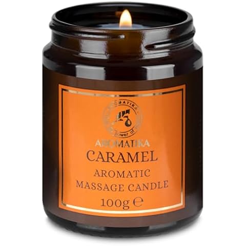 Scented Massage Candle with Caramel Aroma Cover