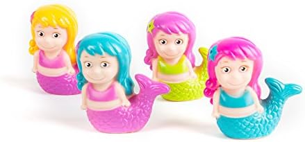 12 Pack Squirting Bath Toys 3" Mermaid Squirts Baby and Children Bath Toys in Assorted Vivid Colors 1 Dozen