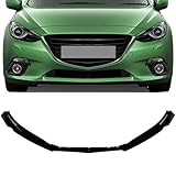 SCITOO Plastic Front Lip Spoiler Fits for 2014-2018 for Mazda for 3 Axela Glossy Black Front Bumper Lip