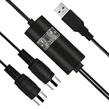 HDE USB in-Out Midi Interface Cable Digital Piano Keyboard to PC Laptop Converter Adapter MIDI Cable for Home Music Studio - 5 ft