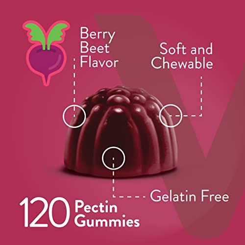 Beet Root Gummies With Magnesium & Vitamin C- Energy & Nitric Oxide Booster, Dietary Supplement & Immune Health - Berry Beet Flavor [60 Count 2 Pack] #TOP2