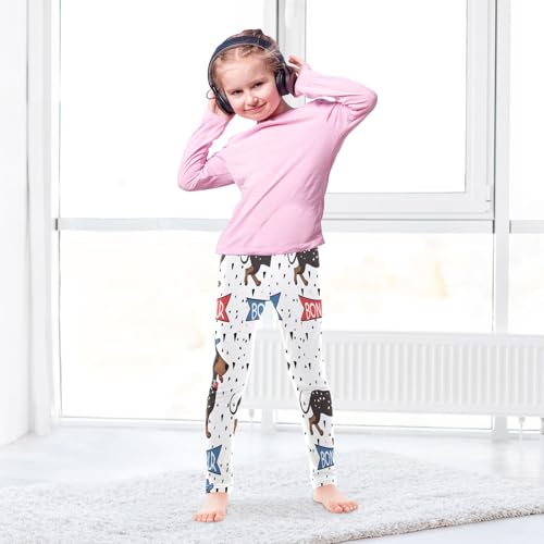 Toddler Girls Leggings Printed Yoga Pants Leggings Dachshund Dog Kiss for Kids4