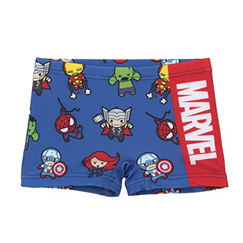 Marvel Bañador Bebé Niño, Slip Cortos Infantil, Bañador Bóxer para Bebés, Shorts de Baño Avengers, Talla 24 Meses