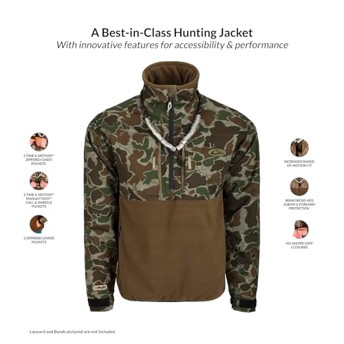 Drake Waterfowl Guardian Flex Fleece Eqwader 1/4 Zip Old School Green 2Xlarge3