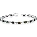 Created Black Opal Tennis Bracelet Sterling Silver Oval Cut 4.75 Carats