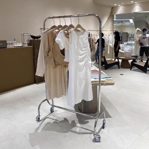 Portant à vêtements robuste en acier inoxydable de qualité commerciale - 120 cm