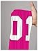 RoseSeek Women's Number Graphic Mesh Jersey Shirt V Neck 3/4 Sleeve Football Tee Tops Sportswear Hot Pink Large