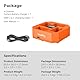 SMALLRIG 4-Kanal Camera Battery Charger für Sony NP-FZ100 Kamera-Akkuladegerät, mit 60W Schnellladung, LED-Anzeige, kompaktes 4-Kanal-Kamera-Akkuladegerät für Sony NP-FZ100 Akku, Orange – 4839