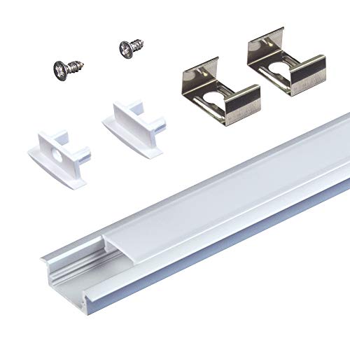 Image of Armacost Lighting LED Tape Light Mounting Channel, Recess Mount, Silver 5-Pack 960052N