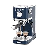 CHULUX (2026 Upgrade) Slim Espresso Machine with Milk Frother Steam Wand, 20 Bar Professional Italian Pump Espresso Coffee Machine for Home Cappuccino & Latte Maker, Stainless Steel, Navy