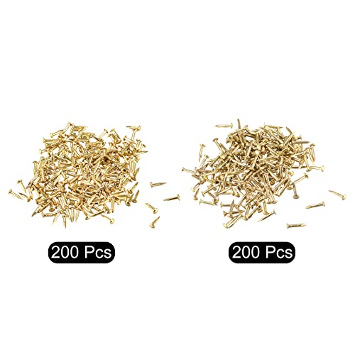 uxcell Total 400 unidades pequeños clavos 6mm y 8mm para decoración DIY en madera miniatura 3