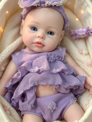 Muñeca bebé silicona realista 13 pulgadas miniatura 3