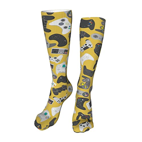 Pilzsocken mit Rundhalsausschnitt, lässig, lange Socken, Sportsocken, Mittelwadenkleid, Socken für Damen und Herren, Video Game Controller, Einheitsgröße Cover