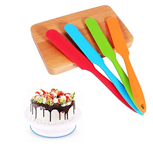 Silicone Spatula Set -450°F Heat-Resistant Non Stick Cake Cream Butter Spatulas Mixing Batter