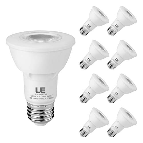 LE PAR20 E26 LED Light Bulbs, Medium Screw Base, 7W Dimmable, Spotlight, 50W