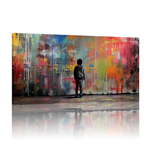 Décoration murale d'art de Banksy grand format pour habiller un mur vide avec du style