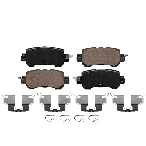 Image of Detroit Axle - Rear Brake Pads for 2016-2018 Mazda CX-3, 2013-2015 Mazda CX-5, Ceramic Brake Pads w /Hardware Replacement