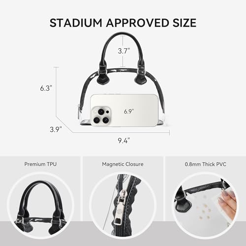 Image of BOSTANTEN Clear Bag for Stadium Approved Crossbody Purse Handbags for Concerts Sports Events