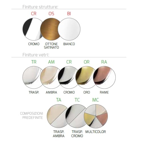 Lustre moderne 4 lumières doré Future E27 suspension verre structure chromée