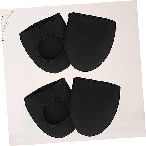 2 pares de cubiertas de zapatos para ciclismo impermeables y cortaviento, cubrezapatos de neopreno antideslizantes para uso al aire libre, diseño de media cobertura para hombre y mujer, mantienen los pies calientes y secos miniatura 3