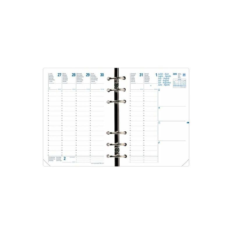 QUO VADIS - 1 Recharge Pour Organiser Compactimer - 16 mois Août 2026 à Décembre 2027 - Dimension 11.5 x 16 cm