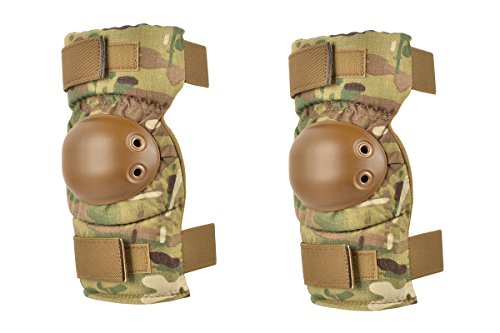 ALTA 53112.16 AltaCONTOUR Elbow Protector Pad, MultiCAM Cordura Nylon Fabric, AltaGrip Fastening, Flexible Cap, Round, Coyote