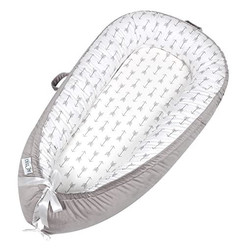 Image of DHZJM Baby Lounger Cover Baby Essentials Newborn Lounger Cover, Machine Washable, Strong Zipper, Adjustable Size(0-12months) -Baby Registry Search(Arrow)