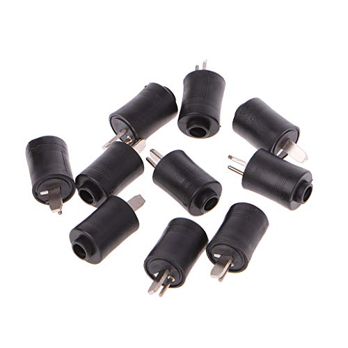 MinnowXY 10 Pcs 2 Pin DIN Male Speaker Plug 2-Pin Plug Hifi Loudspeaker Solder Connectors Abs