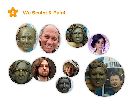 Estatua personalizada de busto de resina color bronce miniatura 4