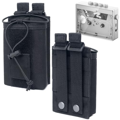 Ranyi for FiiO CP13 Cassette Player Case, Protection Nylon Pouch Holster with Belt & Button Storage Carrying Case Compatible with FiiO CP13 Portable Cassette Tape Player -Black
