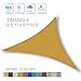 LOVE STORY 16' x 16' x 16' Triangle Sand Sun Shade Sail Canopy Sunshade UV Block for Outdoor Patio Garden Backyard