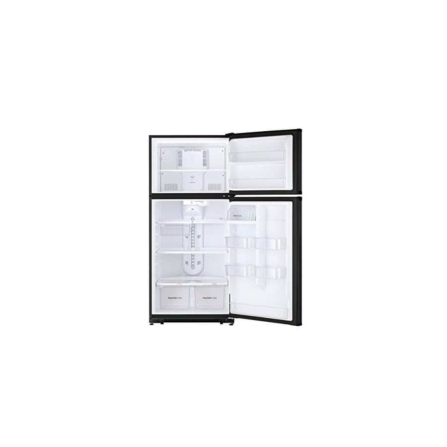 WINIA WTE18HSBCD 18 Cu. Ft. Top Mount Refrigerator Ice Maker Ready Black