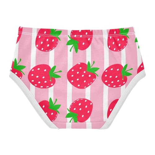 Girls Underwear Toddler 2t Cotton Panties Little Girl Fun Print Kids Briefs Undies Cute Red Strawberries Pink Stripes2
