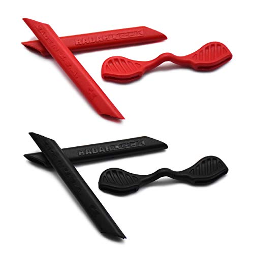 SOODASE rouge/Noir Kit caoutchouc silicone de rechange Pour Oakley Radarlock Path/Pitch/Edge Series Des lunettes de soleil