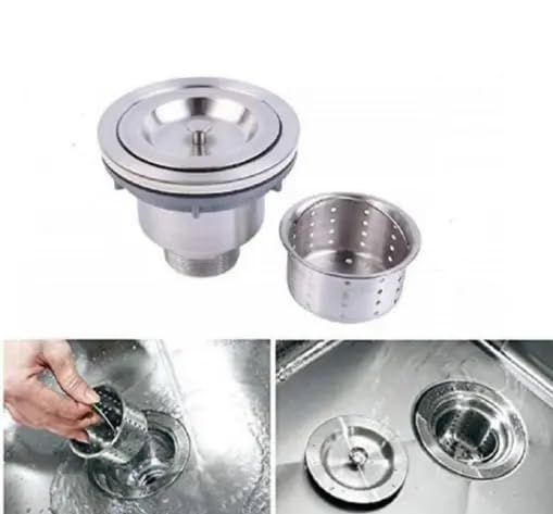 Ensure Bath IMPEX Sink Waste Jali Coupling with Basket and Sink Waste Drain Pipe Outlet Pipe ...