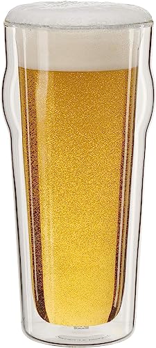 ZWILLING Sorrento 2-pc Double-Wall Pint Beer Glass Set, 16-oz, 473ml
