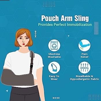 EASEFIT Arm Supporter Arm Sling Pouch Belt with Elbow Support, Arm Immobilizer Brace for Fracture, Sprain, Dislocation and Pain Relief (L, Cream) 4