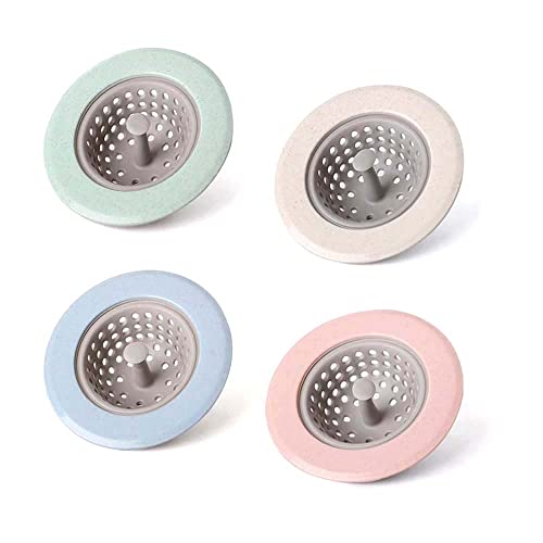 Colador para fregadero y bañera de silicona beige miniatura 3