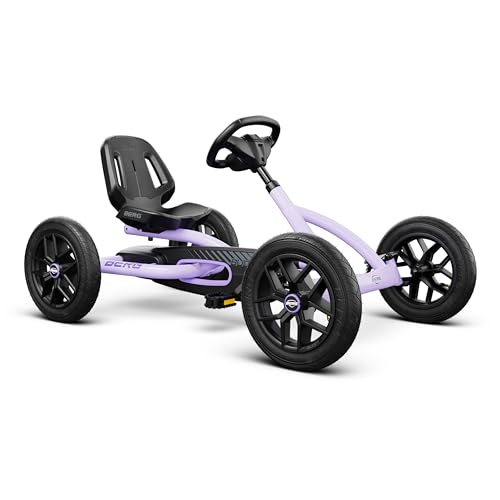 Image of BERG Pedal Car Buddy Purple | Pedal Go Kart, Ride On Toys for Boys and Girls, Go Kart, Outdoor Games and Outdoor Toys, Adaptable to Body Lenght, Pedal Cart, Go Cart for Ages 3-8 Years