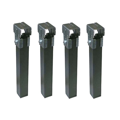 Micel Lot de 4 pieds de sommier 30 x 40 mm Noir