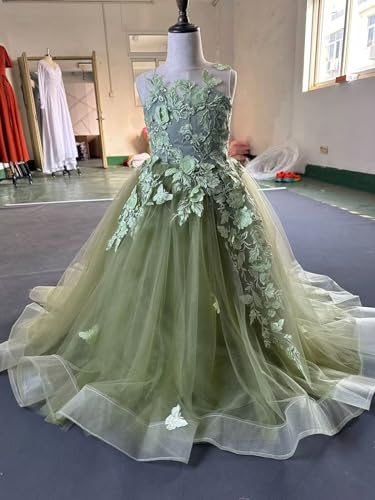 Princess White Flower Girl Dresses Tulle Tutu Floral Flowers Kids First Communion Dress4