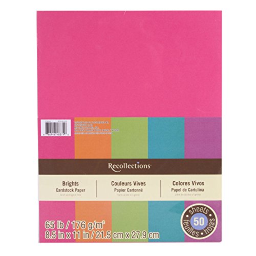 Recollections Cardstock Paper, Brights 8.5 X 11 (Value 2-pack)