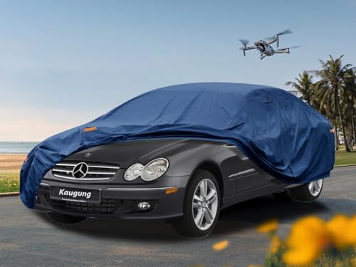 Image of Kaugung Heavy Duty Car Cover Custom Fit Μercedes-Βenz CLK-Class (1997-2009), Waterproof All Weather Resistant Outdoor Rain Dust Snow Protection with Anti-Theft Lock. (USA Warehouse, Within 3-7 Days)