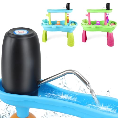 Dolanus Water Table Pump - Cordless, Rechargeable Battery Powered, Watertable Dispenser Splash Accessories, Outdoor, Summer Toys for Kids Toddlers Ages 3 4 8 Year Old