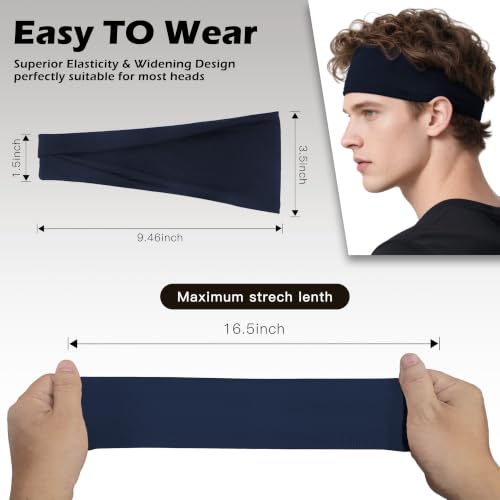 Image of Headbands for Men 6PCS, Summer-Exclusive Lightweight Hair Men Head Bands