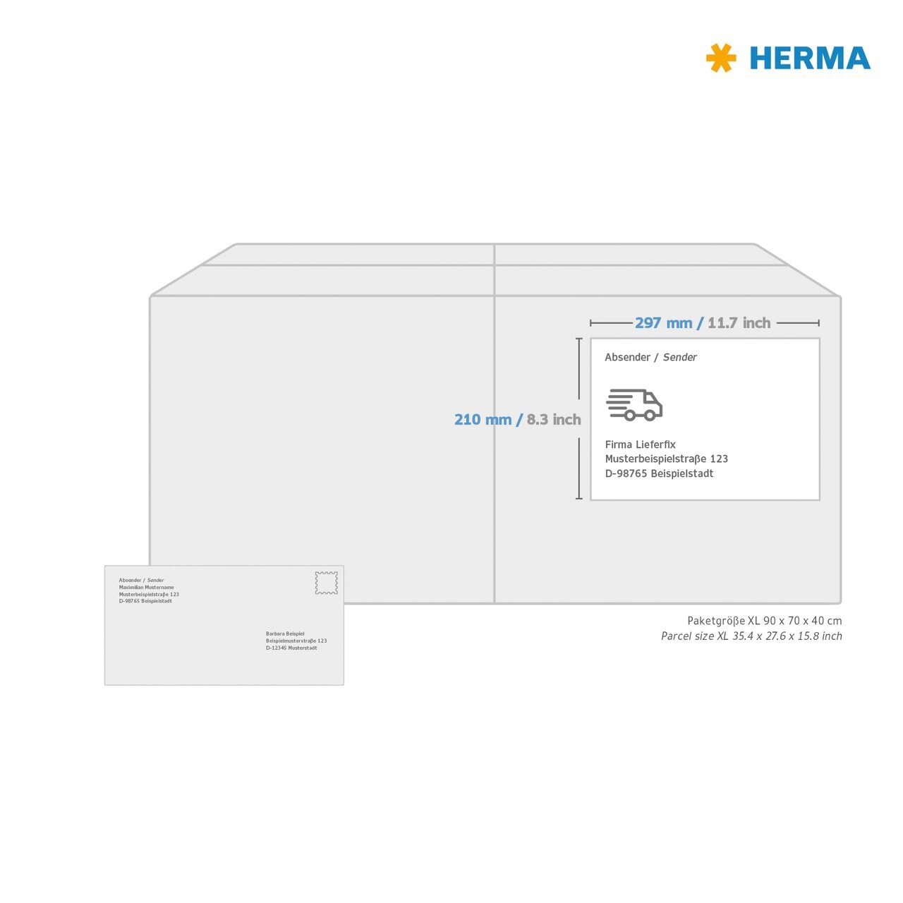 HERMA 10798 - Etichette resistenti alle intemperie, 20 fogli, 210 x 297 mm, 1 foglio A4, 20 pezzi, autoadesive, stampabili, opache, per esterni, in carta speciale, colore: Bianco