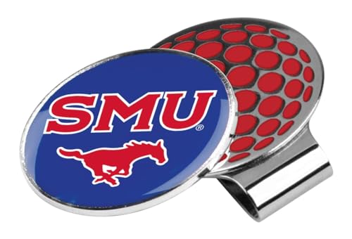 LinksWalker SMU Mustangs Golf Ball Marker with Magnetic Hat Clip Holder